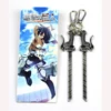 Attack On Titan Keychain 3D Maneuver Gear Blade (Bag Clip) -Toy Shop attack on titan keychain 3d maneuver gear blade bag clip 9045
