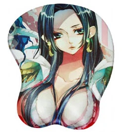 One-Piece 3D Wrist Rest Mousepad Boa Hancock B