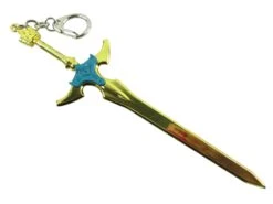 Sword Art Online Keychain Excalibur Gold Chrome